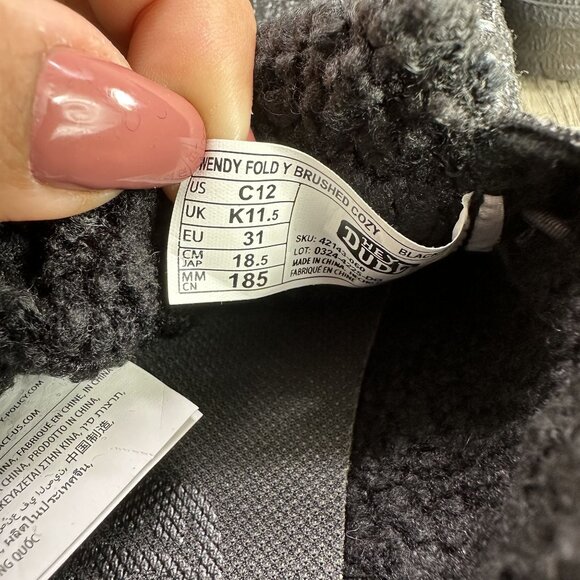 Hey Dude Wendy Fold Kids size 12 Brushed Cozy Slip On Shoes - Picture 8 of 8